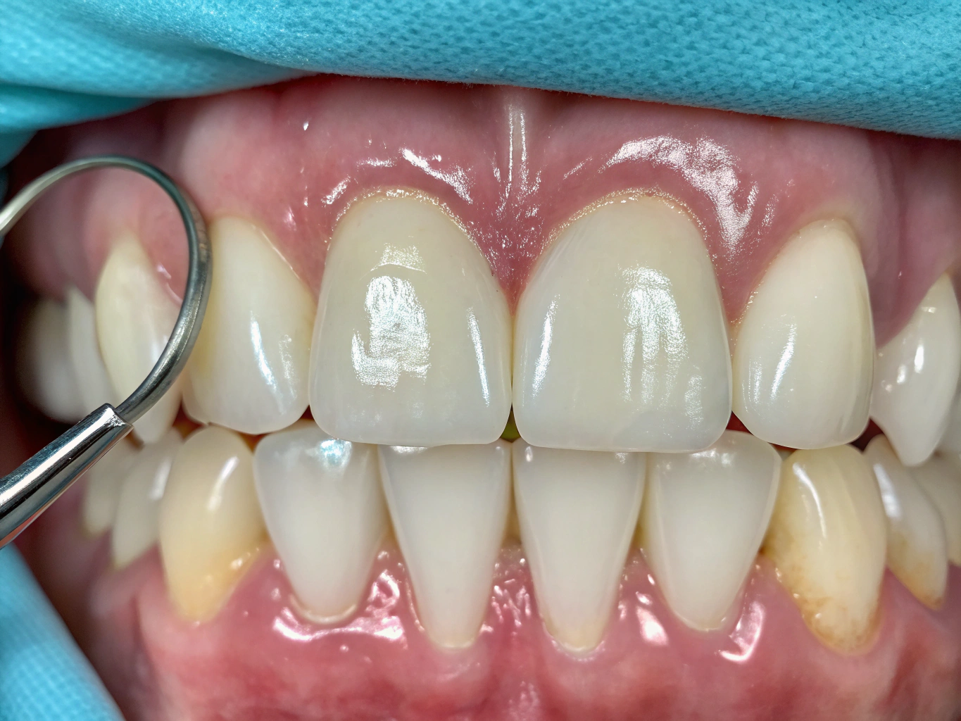 Diastema Closure & Enamel Reshaping before treatment